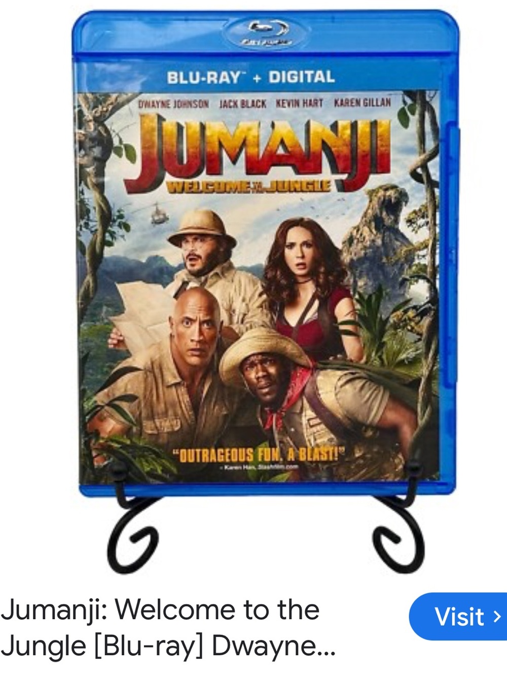 #2830**Columbia Jumanji: Welcome to the Jungle Blu-ray (Blue Case)